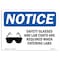 Signmission OSHA Sign, Glasses And Lab Coats With Symbol, 10in X 7in Rigid Plastic, 10" W, 7" H, Landscape OS-NS-P-710-L-18159 - alternate 1